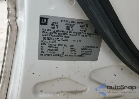 2012 Buick Enclave from USA, damaged, VIN 5GAKRDED7CJ107452